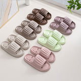 Summer Non-slip Solid Color Stripe Slippers