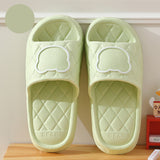 Rhombus Non-slip Thick Sole Bear Slippers