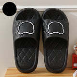 Rhombus Non-slip Thick Sole Bear Slippers