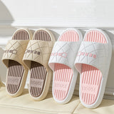 Anti-slip Striped Lozenge Texture Design Slippers