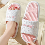 Anti-slip Striped Lozenge Texture Design Slippers